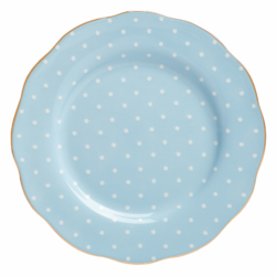 Polka Blue Plate 20cm