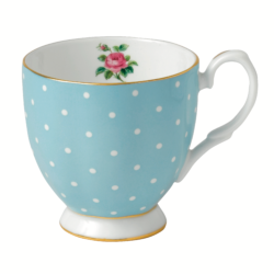 Polka Blue Footed Mug 0.3ltr