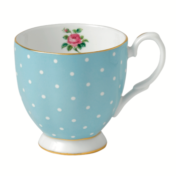 Polka Blue Footed Mug 0.3ltr