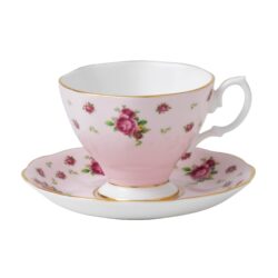 New Country Roses Pink Teacup & Saucer Boxed
