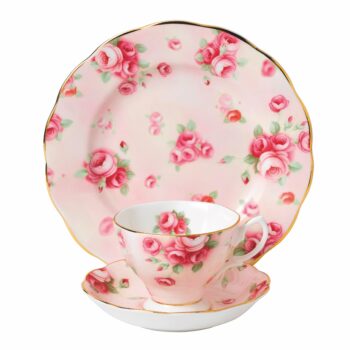 Rose Blush 1980 Teacup & Saucer, Plate 20cm