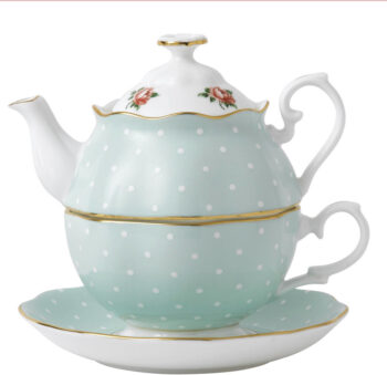 Polka Rose tea for one