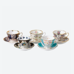 1900-1940 Teacup & Saucer Box Set of 5