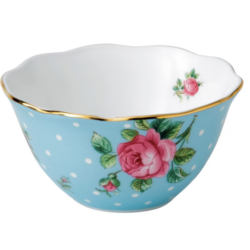 ROYAL ALBERT POLKA BLUE ICE CREAM BOWL